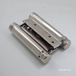 Bisagra doble acción 4" tetis hierro platil