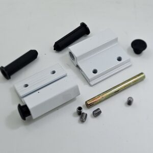 Bisagra H-33 cuerpo cuadrado para puerta 25mm blanco