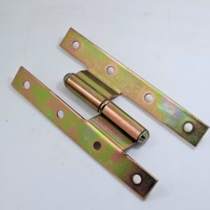 Bisagra pomela doble contacto 140x70 hierro zinzado amarillo