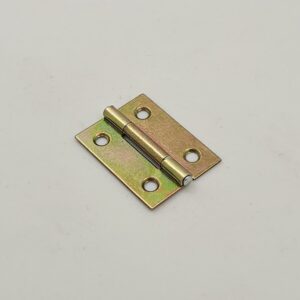 Bisagra libro de hierro zincado amarillo de 32 mm