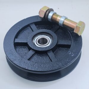 Rueda de fundición con canaleta en V y 2 Rulemanes de 175mm