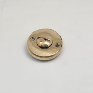 Bocallave para baño redondo de bronce pulido y platil