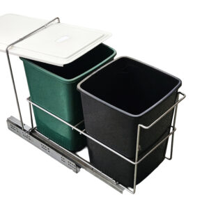 Porta Residuo Plástico con 2 cestos de 13L - Ancho 30 cm