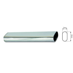 Caño Ovalado 15x30mm X3m Hierro Crom
